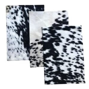 Natural Hair On Premium Quality Leather Cowskin Sheet with Hair on/Fur - NO Holes (Multi Color, 12"x12")