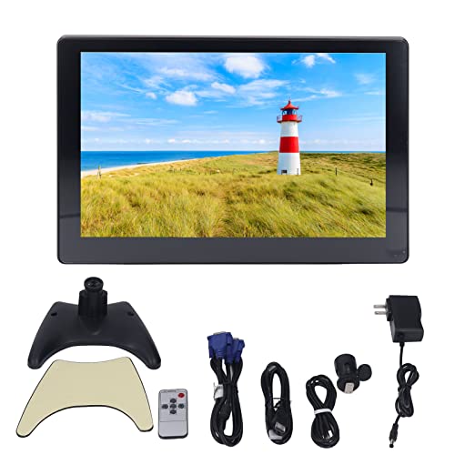 Pomya Touch Screen,10.1inch Touchscreen Monitor Portable,Computers Monitor External Display Screen with Dual Speakers for Kitchen, Bedroom,Car or Truck Traveling