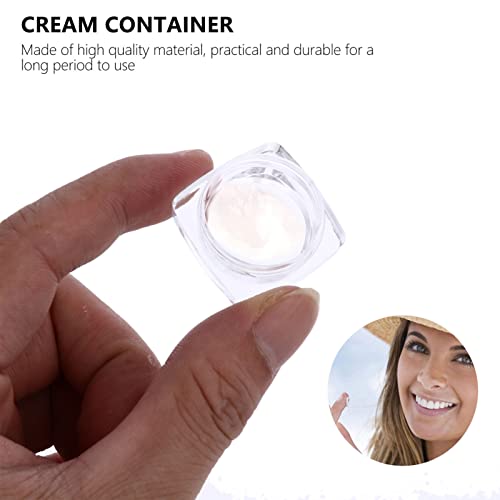 50pcs Square Bottom Cream Box Travel Makeup Containers Cream Containers Jar Travel Cream Containers Cosmetic Cream Containers Travel Cosmetic Containers Cream Lotion Containers