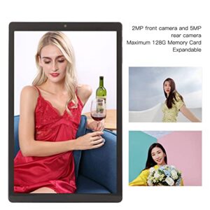 Shanrya HD Tablet, 5800mAh 10.1 Inch Orange Tablet Aluminum Alloy Dual Camera for Family (US Plug)