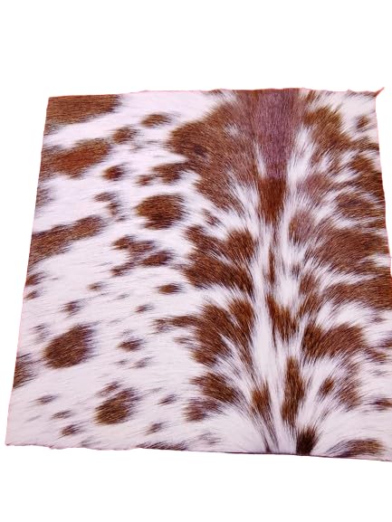 Natural Hair On Premium Quality Leather Cowskin Sheet with Hair on/Fur - NO Holes (Multi Color, 12"x12")