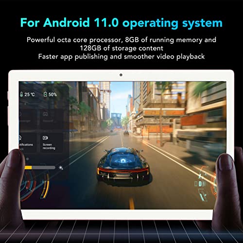 Naroote Office Tablet, 5G WiFi Dual Camera 4G LTE Gaming Tablet 10.1 Inch for Study (US Plug)