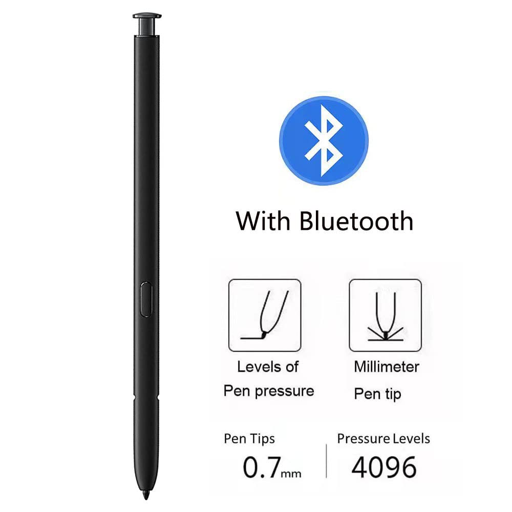 Galaxy S23 Ultra S Pen (with Bluetooth) Replacement for Samsung Galaxy S23 Ultra All Versions Stylus Touch S Pen with 5pcs Tips (Phantom Black)