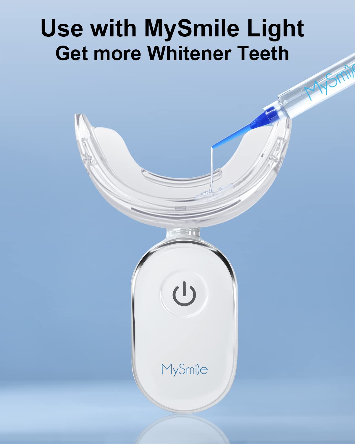 MySmile Teeth Whitening Light,3 Non-Sensitive Teeth Whitening Gel Refill Pack,10 Minute Treatment Teeth Whitening Products,28x Powerful Blue LED Light for Whitening Teeth