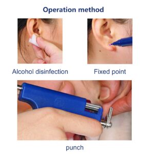 Ear Nail Gun Tools Set Steel Ear Nose Navel Body Piercing Gun Unit Tool Kit Safety Pierce Tool