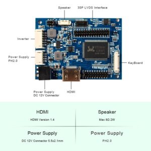 VSDISPLAY 12.1 Inch Display Panel 1280x800 12.1'' IPS LCD Screen VS121T-004A with HD-MI Audio LCD Controller Board