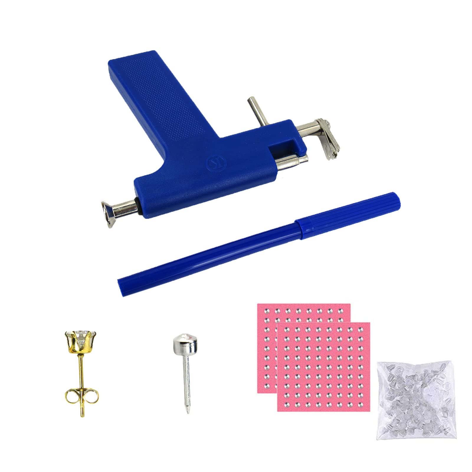 Ear Nail Gun Tools Set Steel Ear Nose Navel Body Piercing Gun Unit Tool Kit Safety Pierce Tool Individually Packed and Sterilized and Not Susceptible to Infection