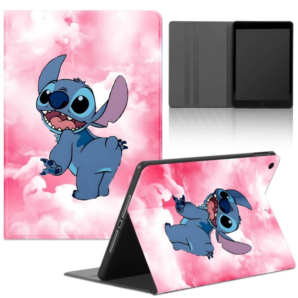 Case for iPad 9th Generation (2021) / 8th Generation (2020) / 7th Gen (2019) 10.2 Inch Anime Cartoon Cool Cute Kawaii Partten Folio Cover Cases for Teens Girls（Pink）