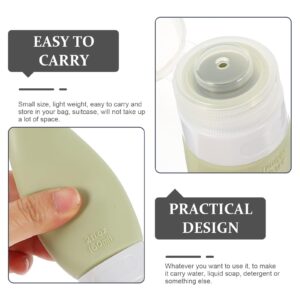 Cabilock 3pcs Silicone Lotion Bottle Travel Make up Bag Plastic Travel Bottles Leak Proof Travel Containers Refillable Squeeze Bottles Sub Packing Bottles Flexible Pp Shampoo