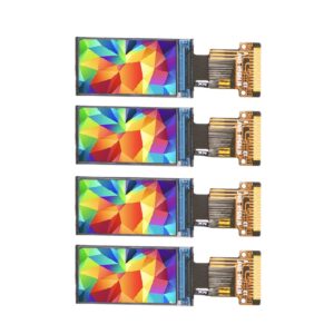 Septpenta 4PCS 0.96in TFT Color IPS Display Screen, 80×160 Resolution, Bright,Saturated, Natural Looking Images LCD, Embedded ST7735S Driver and SPI Bus, Small, Light and Thin Used in Various Places