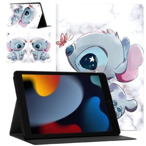 Case for Samsung Galaxy Tab A7 Lite 8.7 Inch 2021 (SM-T220/T225/T227) Anime Cartoon Cool Cute Kawaii Partten Folio Cover Cases for Teens Girls（White Marble）