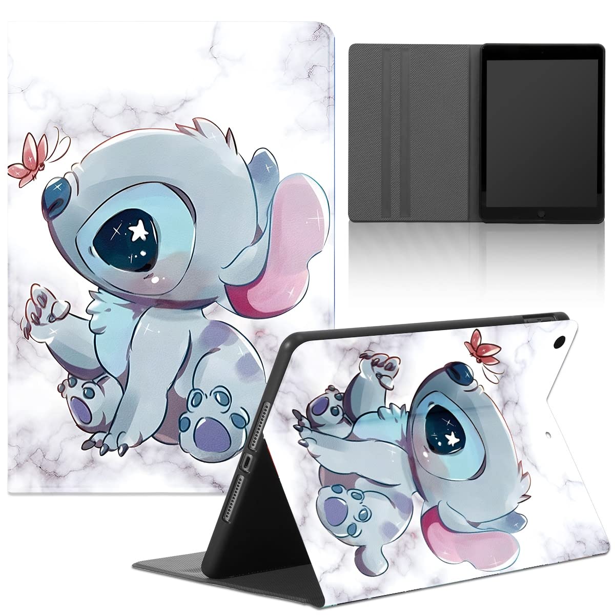 Case for Samsung Galaxy Tab A7 Lite 8.7 Inch 2021 (SM-T220/T225/T227) Anime Cartoon Cool Cute Kawaii Partten Folio Cover Cases for Teens Girls（White Marble）