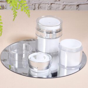 4 Pcs Vacuum Cream Jar Airless Cosmetic Pump Container Airless Pump Jars for Lotions and Creams Airless Pump Bottles Small Empty Airless Cosmetic Container Empty Cosmetic Bottle