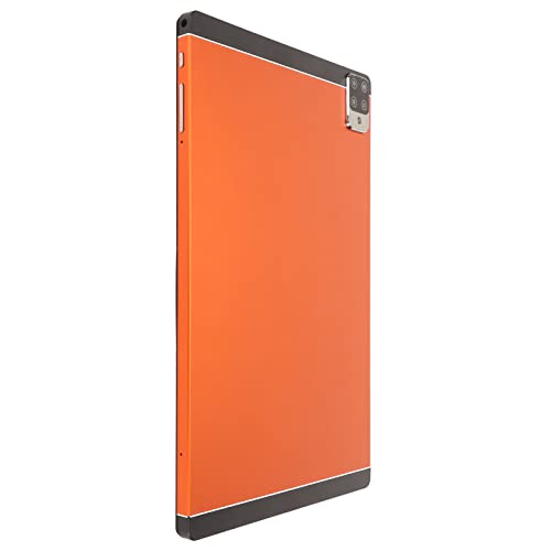 Naroote Orange Tablet, HD Tablet 5G WiFi Aluminum Alloy 5800mAh 10.1 Inch for Office (US Plug)