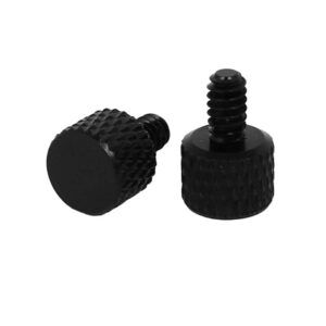 Tool parts Computer Graphics Card Flat Head Knurled Thumb Screws Black 6#-32 4pcs