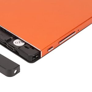 Naroote Orange Tablet, HD Tablet 5G WiFi Aluminum Alloy 5800mAh 10.1 Inch for Office (US Plug)