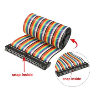 Tool parts IDC Rainbow Wire Flat Ribbon Cable 50 Pins 66cm Length 2.54mm Pitch Type-B