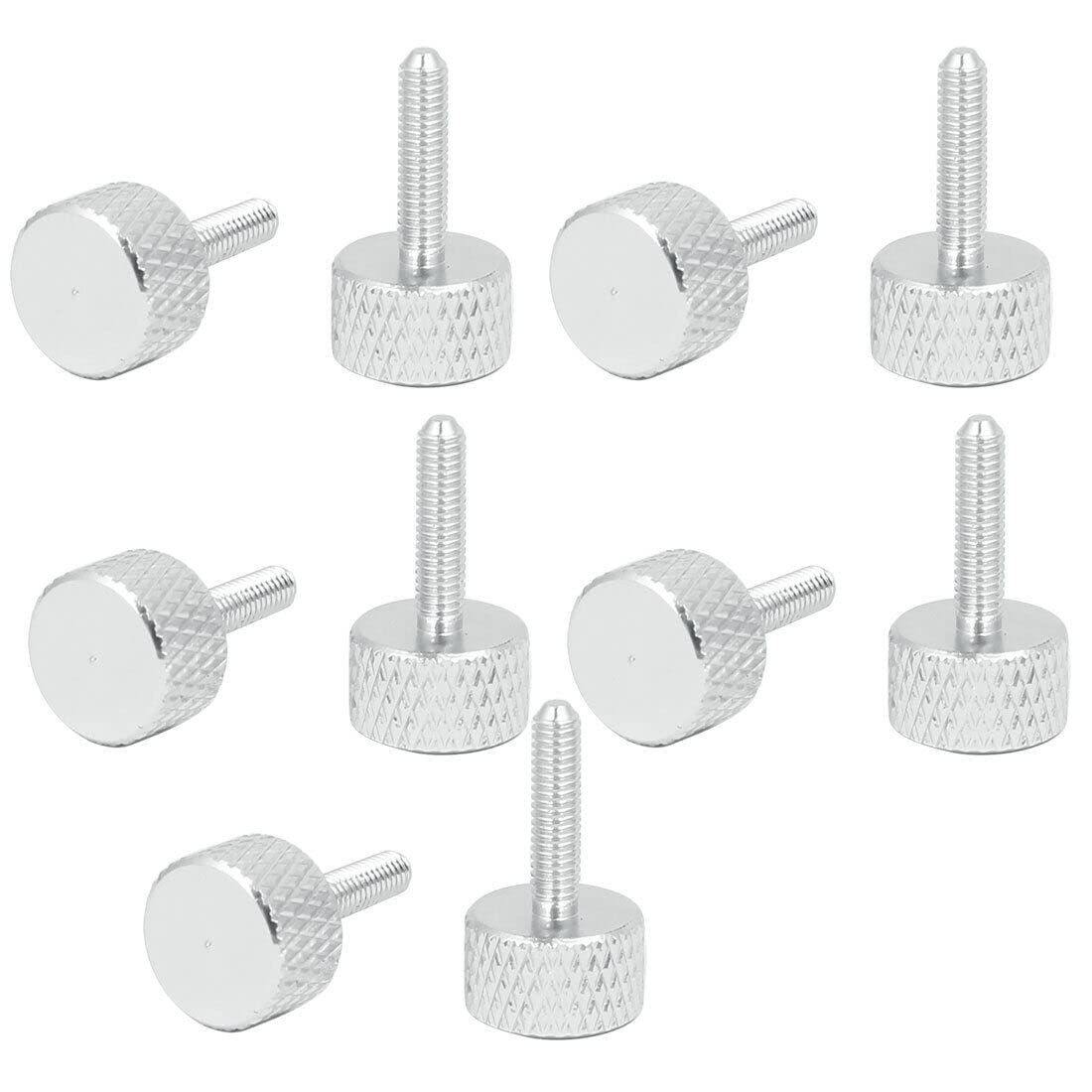 Tool parts Computer PC Graphics Card Knurled Head Thumb Screws Silver Tone M3x12mm 10pcs