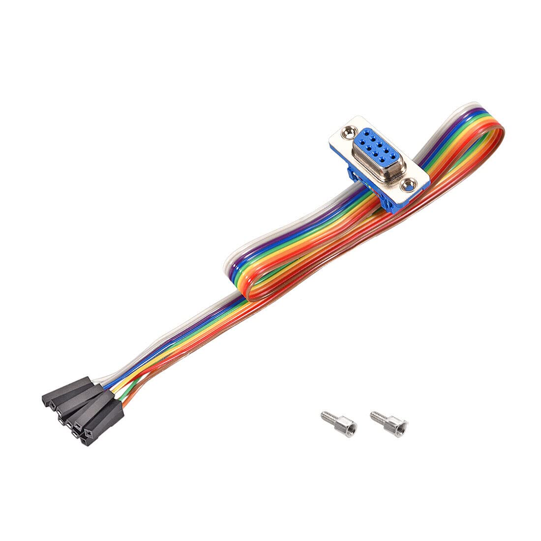 Tool parts Flat Ribbon Cable DB9 Female To 9P Connector 2.54mm Pitch 11.8inch Length