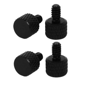 tool parts computer graphics card flat head knurled thumb screws black 6#-32 4pcs