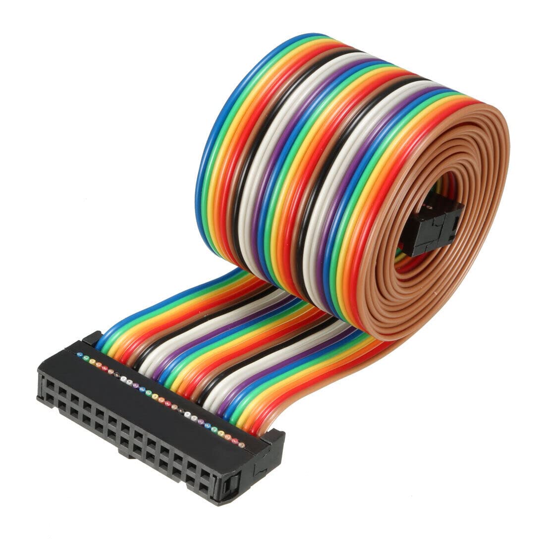 Tool parts IDC Rainbow Wire Flat Ribbon Cable 26 Pins 118cm Length 2.54mm Pitch Type-C