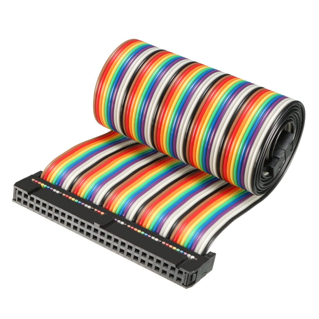 Tool parts IDC Rainbow Wire Flat Ribbon Cable 50 Pins 66cm Length 2.54mm Pitch Type-B