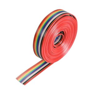 tool parts idc rainbow wire flat ribbon cable 12p 1.27mm pitch 3meter/9.8ft length