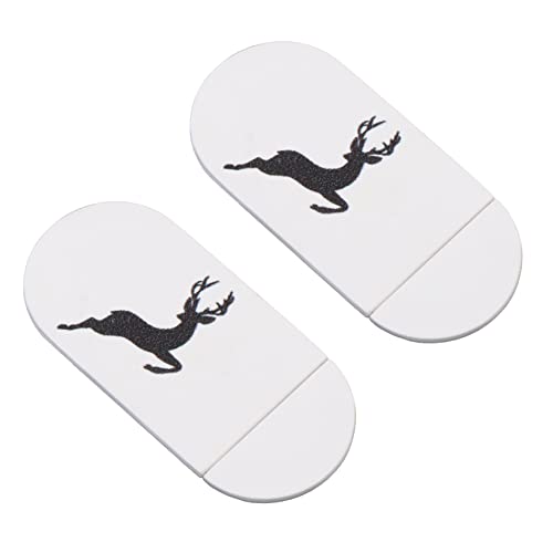 SOLUSTRE 2 pcs Plastic Pad for Web Reindeer Computer Lid Caps Privacy Slider Holiday Desktop Phone Gift Niños Desk Design Elk Camera Slide Blocker Anti-peep para Christmas Tablet Deer