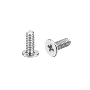 tool parts m2 x 8mm laptop computer screws 3.8mm dia head screw silver tone 100pcs