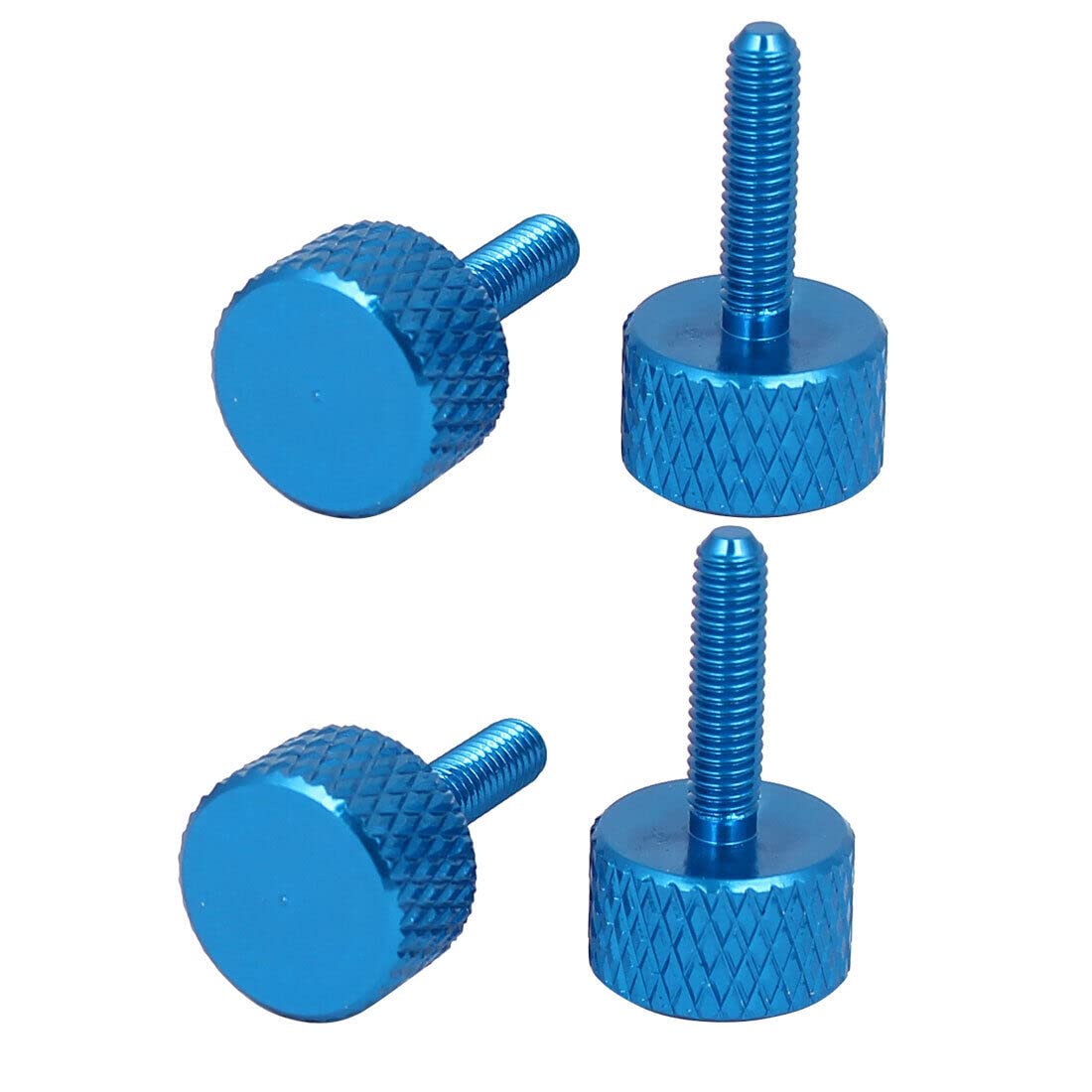 Tool parts Computer PC Graphics Card Knurled Head Thumb Screws Sky Blue M3x12mm 4pcs