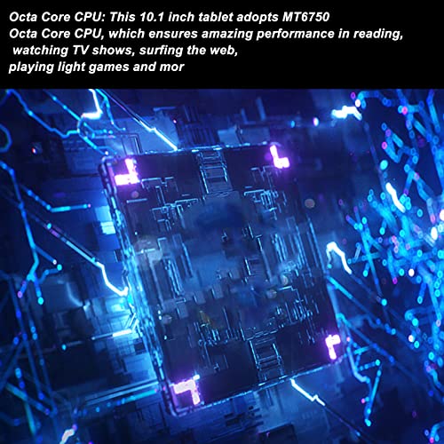 CHICIRIS HD Tablet, 8GB RAM 128GB ROM 5800mAh 10.1 Inch Dual Camera Office Tablet for Travel (US Plug)