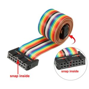 Tool parts IDC Rainbow Wire Flat Ribbon Cable 16 Pins 48cm Length 2.54mm Pitch Type-B