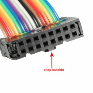 Tool parts IDC Rainbow Wire Flat Ribbon Cable 16 Pins 148cm Length 2.54mm Pitch Type-C