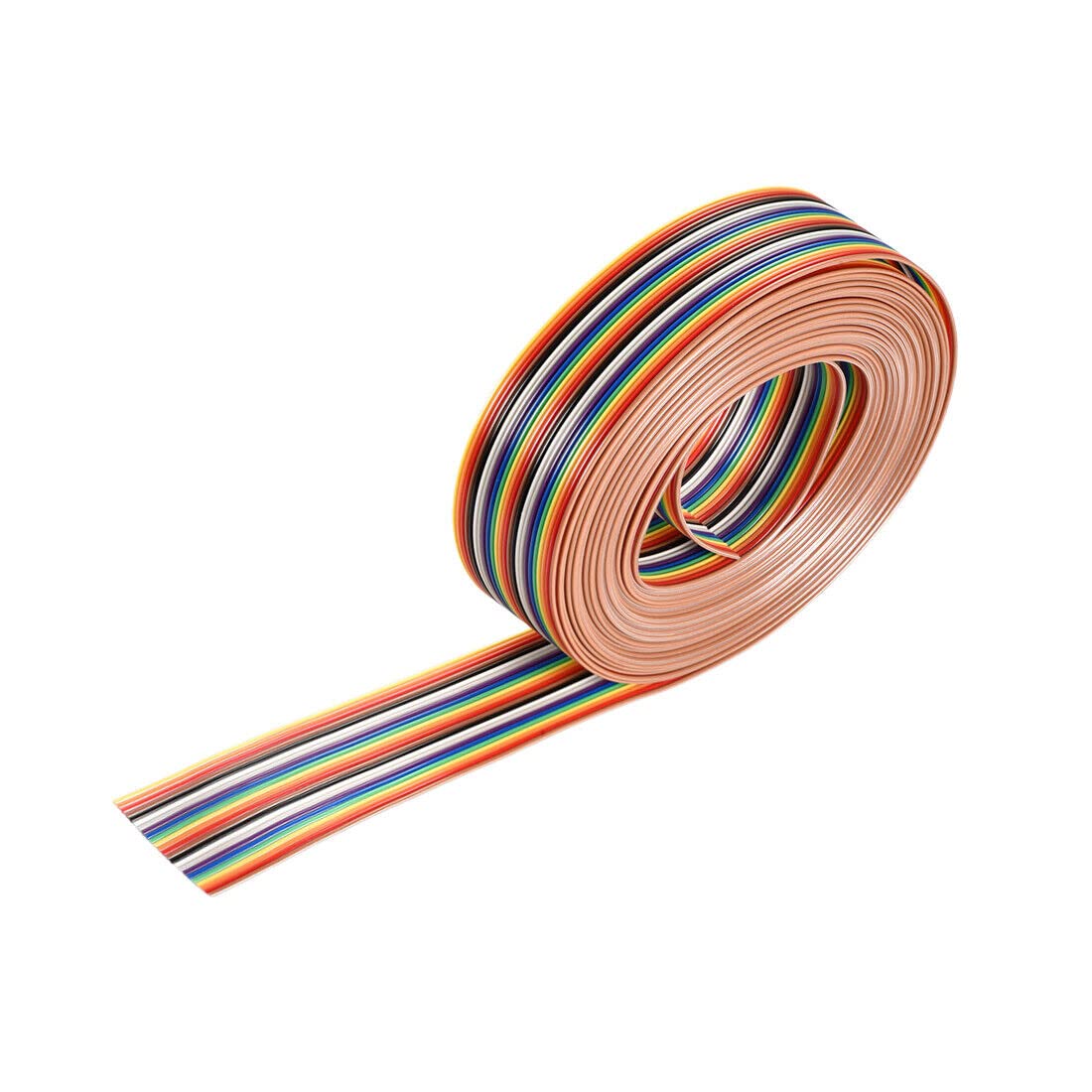 Tool parts IDC Rainbow Wire Flat Ribbon Cable 24P 1.27mm Pitch 5meter/16.4ft Length