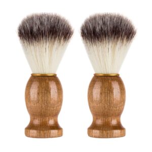 2pcs shaving shave brush barber supplies shaving for men beard brush barber brush wood handle shave brush shave brush for men shave accessory