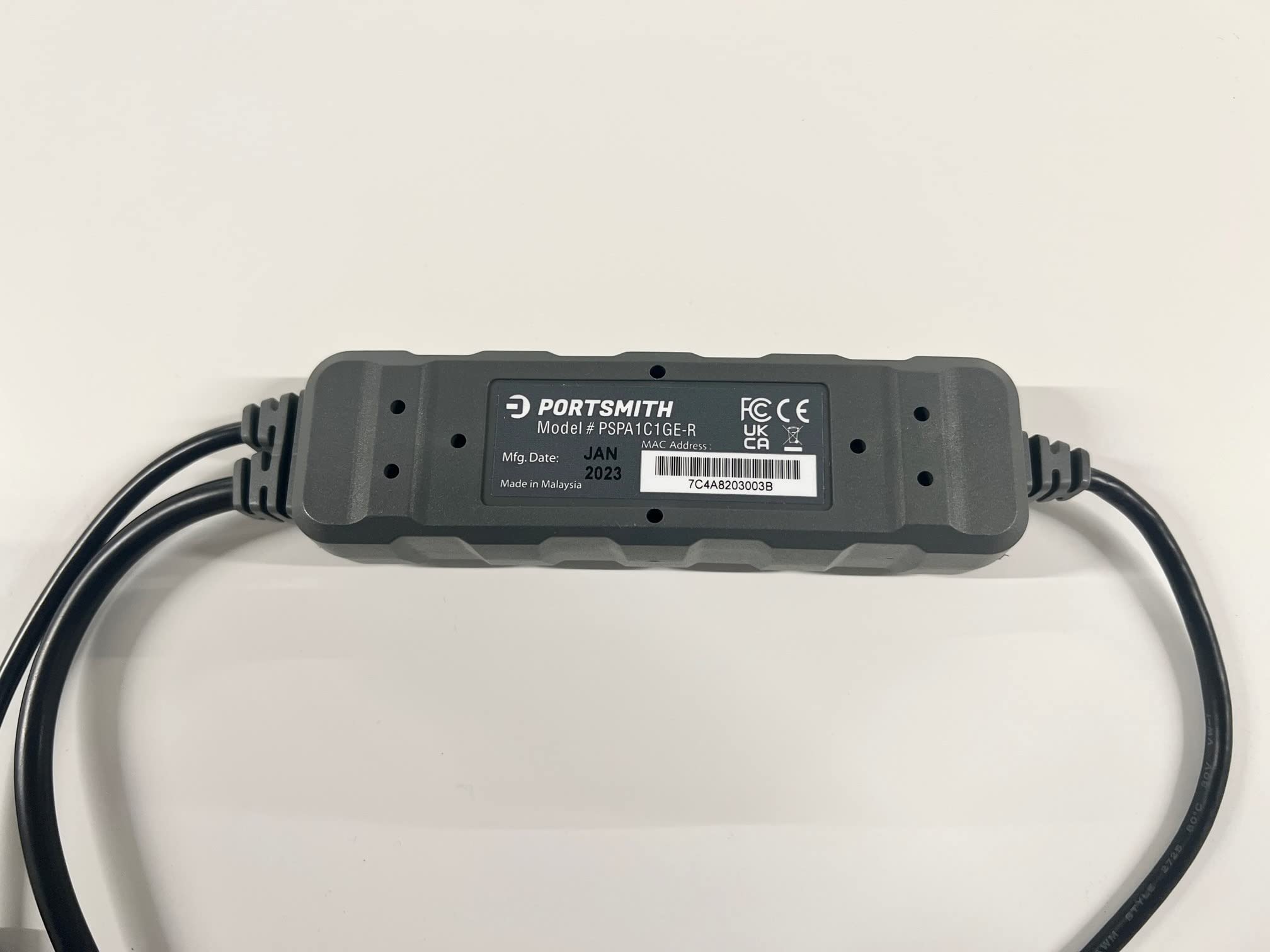 Weather Resistant USB-C to Ethernet Adapter with 5V Power Pass Through: Portsmith PSPA1C1GE-R