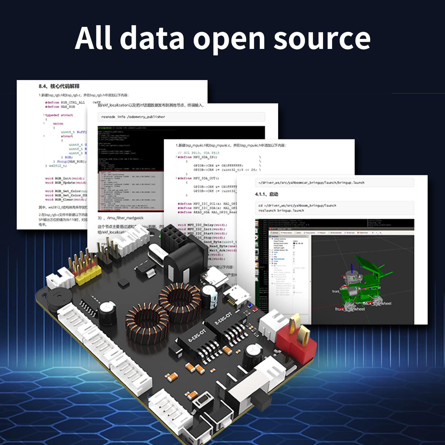 Yahboom Multifunctional Programming Development Board for Raspberry Pi Jetson Nano Orin Building ROS1 ROS2 Robot Expansion Board with 9-axis IMU Sensor STM32F103C8T6 Core (ROS Expansion Board)