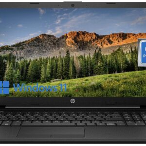 HP 15.6'' HD Laptop Computer (2023 Model), Quad-Core Intel Pentium N5030 (Upto 3.1GHz), 8GB RAM, 256GB SSD, UHD Graphics, WiFi, Webcam, RJ-45, Long Hour Battery, Win 11+HubxcelAccessory,Black