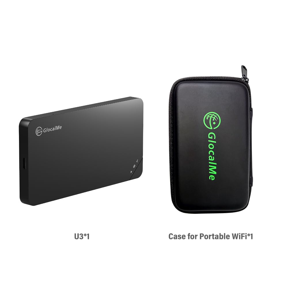 GlocalMe U3 4G LTE Mobile Hotspot with Protective Travel Case