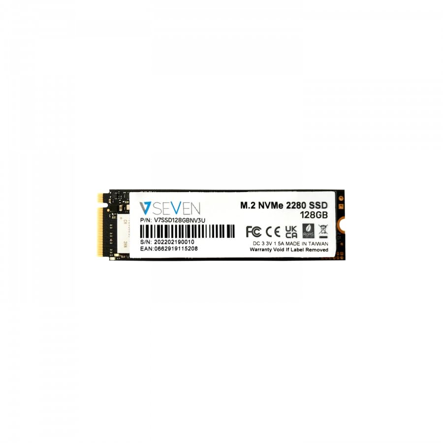 V7 128 GB Solid State Drive - M.2 Internal - PCI Express NVMe (PCI Express NVMe 3.0 x4)