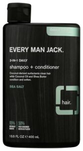 every man jack sea salt 2 in 1 shampoo, 13.5 fz