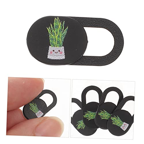 SOLUSTRE Computer Camera Computer Camera 4pcs Webcam Plant Plastic Pot Cover Slide Pattern Blocker Computer A Style Laptop Camera Privacy Computers Laptops Computers Laptops