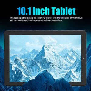 Shanrya Grey Tablet, 3 Card Slot 5G WiFi 4GB RAM 64GB ROM Octa Core CPU 10.1 Inch Reading Tablet for Study (US Plug)