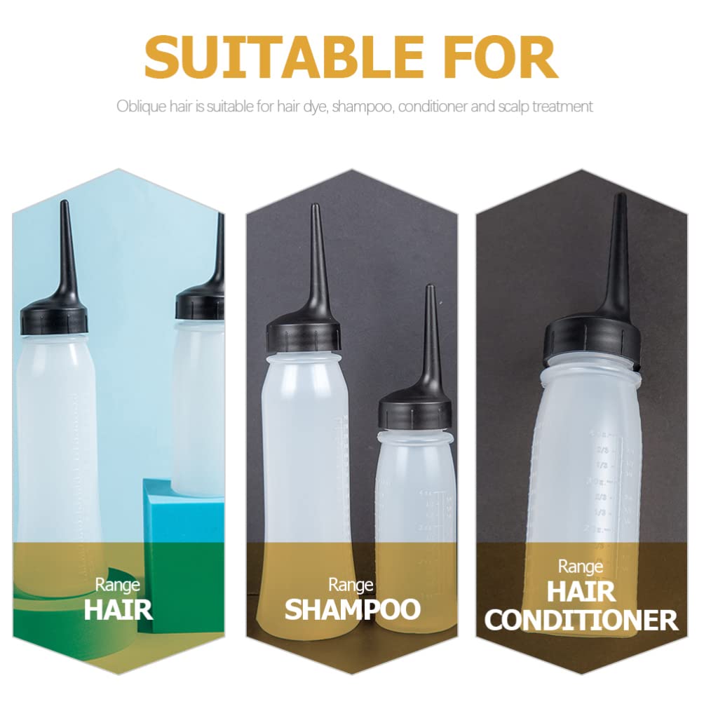 FRCOLOR 3pcs Dry Cleaning Bottle Hair Dye Bottle Hair Squeeze Bottle Hair Oil Applicator Hair Dye Bottle Applicator Salon Hair Dye Bottle Hair Dyeing Bottle Filling Plastic Bottle