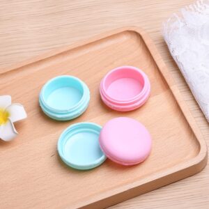 10 Pcs Colorful Plastic Makeup Containers Travel Face Cream Jars Empty Cosmetic Sample Jar Refillable Toiletries Container Cute Lotion Jars for Scrubs