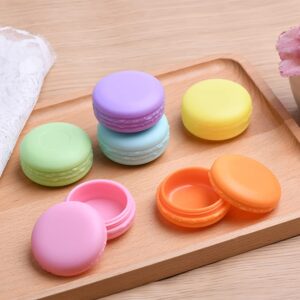 10 Pcs Colorful Plastic Makeup Containers Travel Face Cream Jars Empty Cosmetic Sample Jar Refillable Toiletries Container Cute Lotion Jars for Scrubs