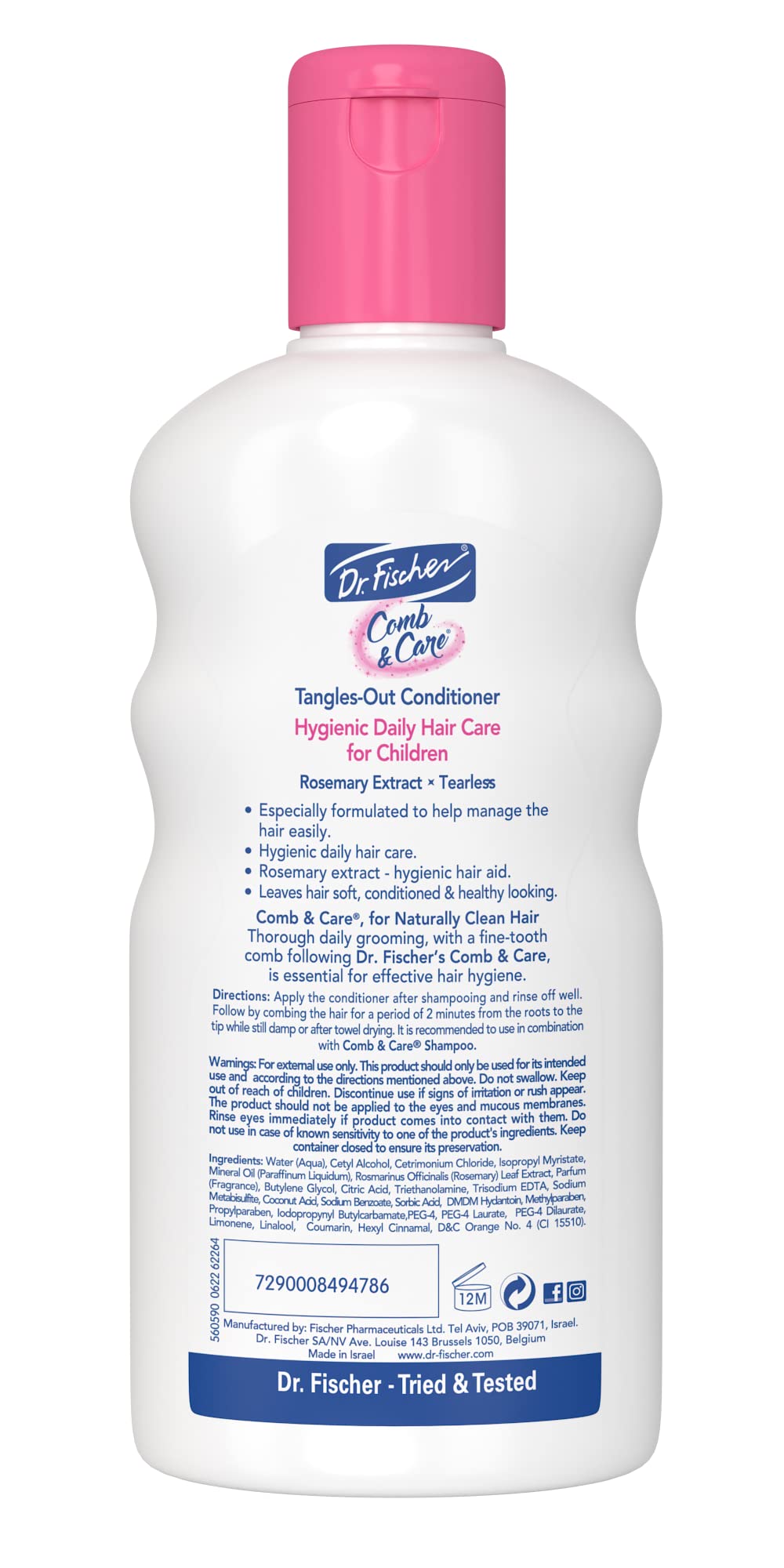 Dr. Fischer Kids Curly Hair Care Set - Tearless Shampoo, Conditioner & Rinse-Free Hair Cream