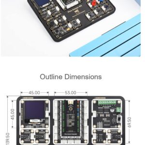 for Raspberry Pi Pico Entry-Level Sensor All-in-one Design Kit Including Pico Expansion Board and 15 Common Modules Such as LED, Button, Buzzer, etc. @XYGStudy (RPi-Pico-Sensor-Kit-B)