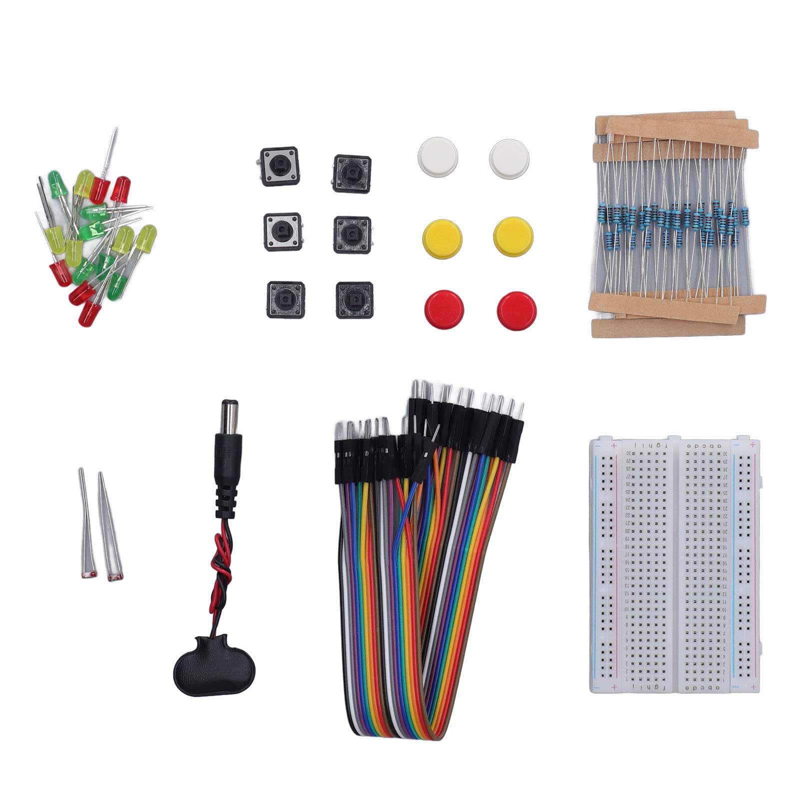 Electronic Components Assortment Kits Electronics Component Fun Kit Development Component with 400 Hole Breadboard for R3