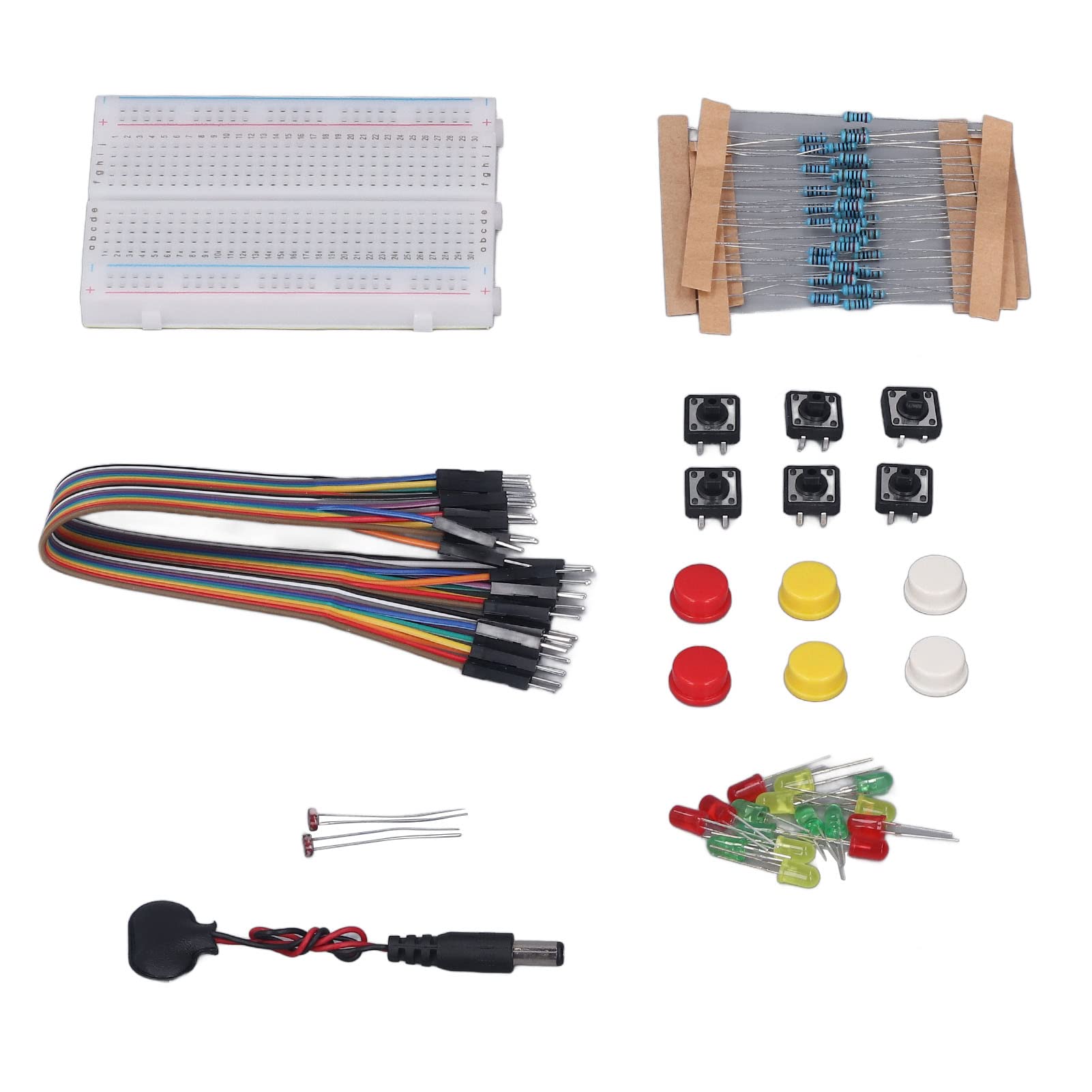 Electronic Components Assortment Kits Electronics Component Fun Kit Development Component with 400 Hole Breadboard for R3